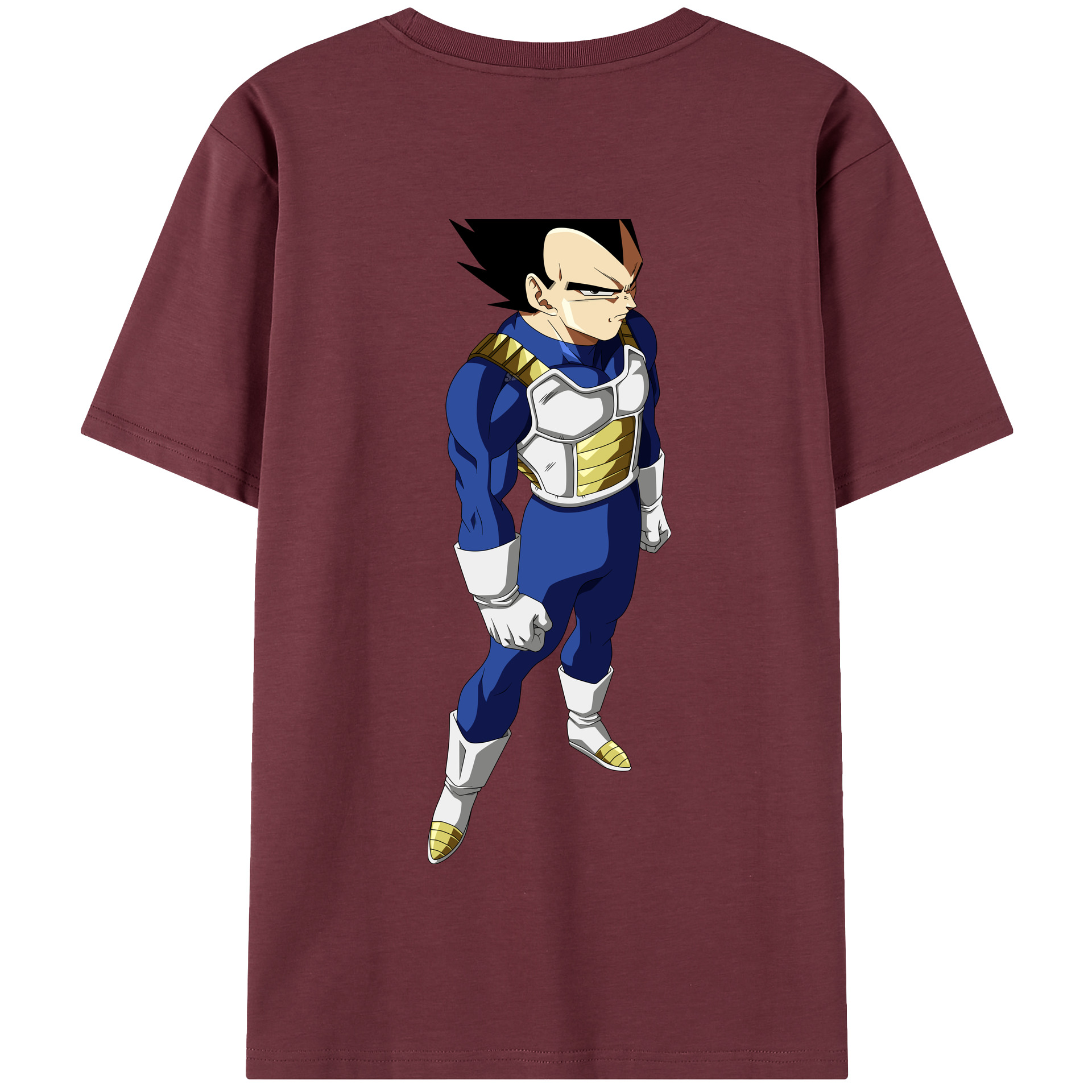 （画像用） ドラゴンボール ベジータ四世（Bejīta Yonsei）DRAGON BALL Vegeta IV 綿100％半袖Tシャツ（背面プリント）